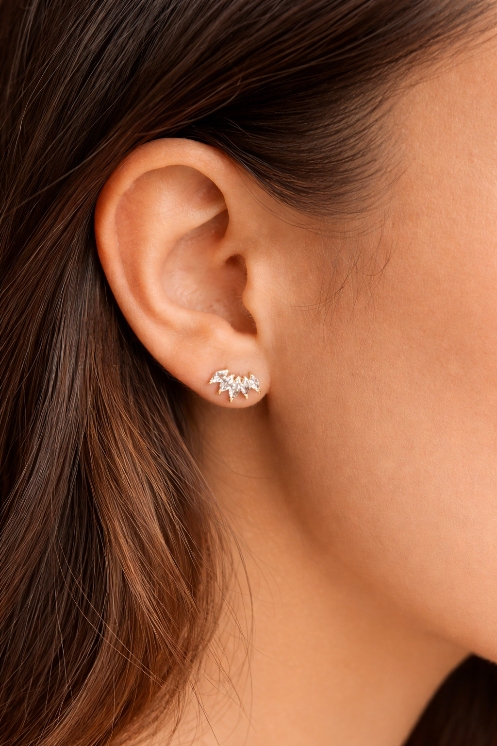 Boucle d'oreille Saphira Doré