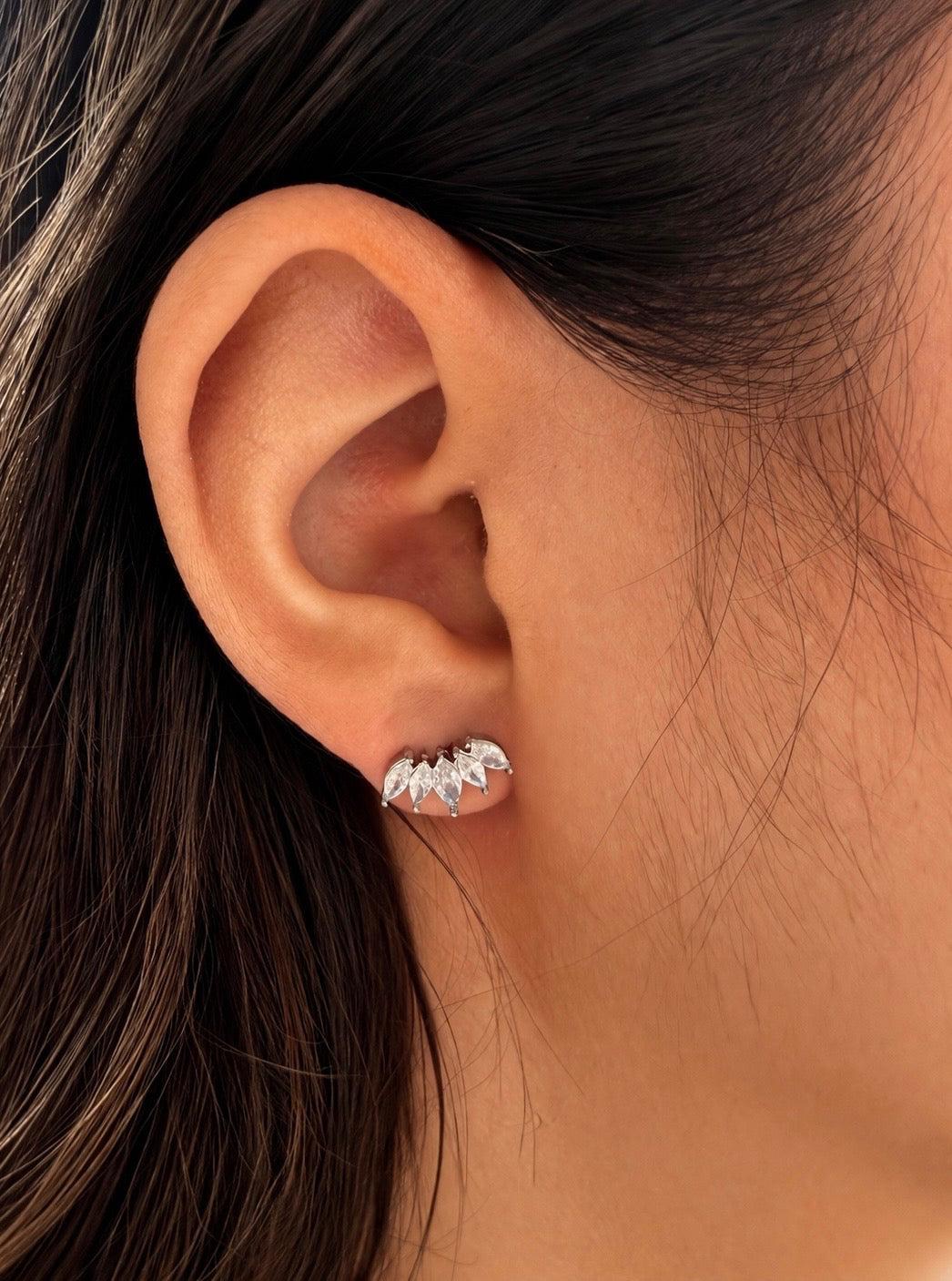 Boucle d'oreille Saphira Argent