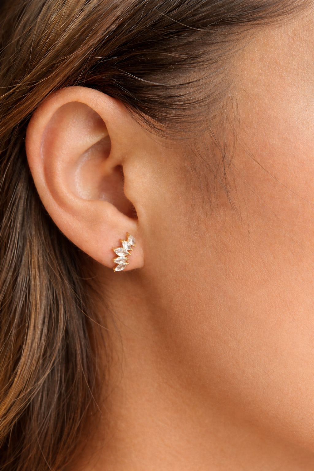 Boucle d'oreille Saphira Doré