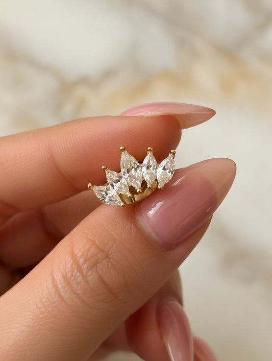 Boucle d'oreille Saphira Doré